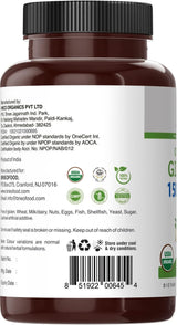 Suplemento Jengibre orgánico 1500 mg, 45 porciones 90 table