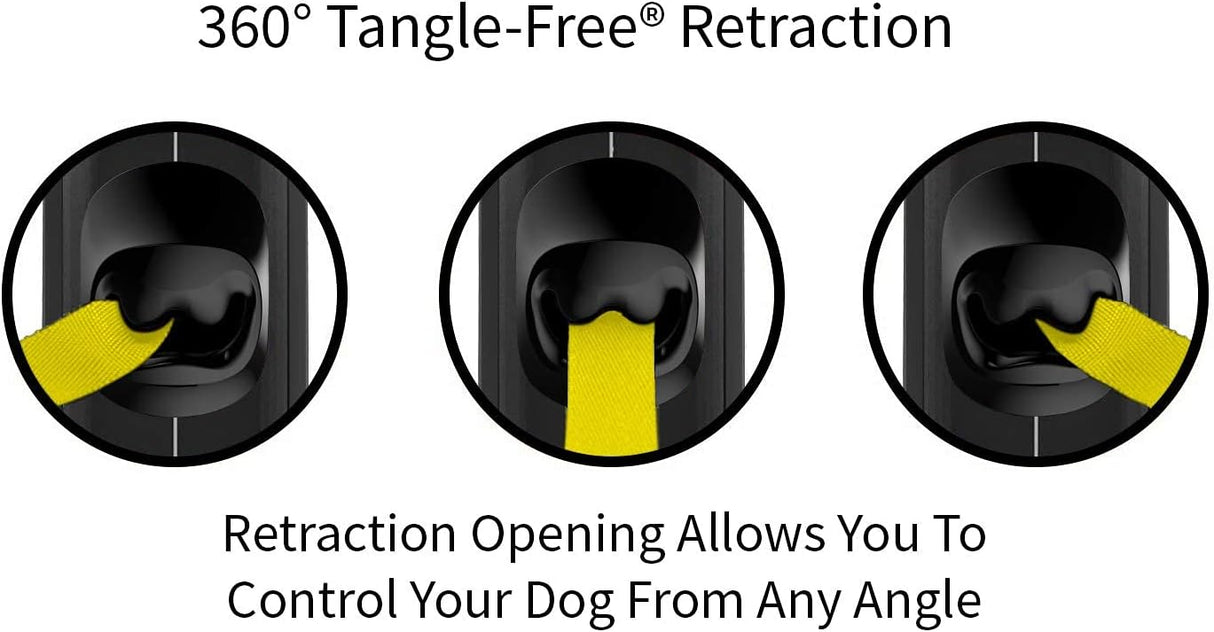 Correa reflectante de 360° sin enredos para perro, Negro TUG