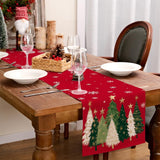 Camino de Mesa GEEORY 13x72 Pulgadas, Árboles de Navidad GT150-72