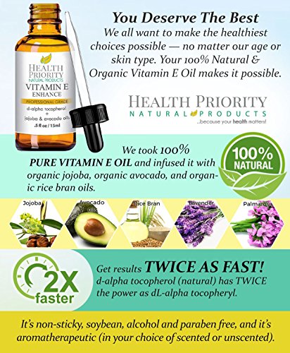 Aceite de vitamina E 100% natural la piel