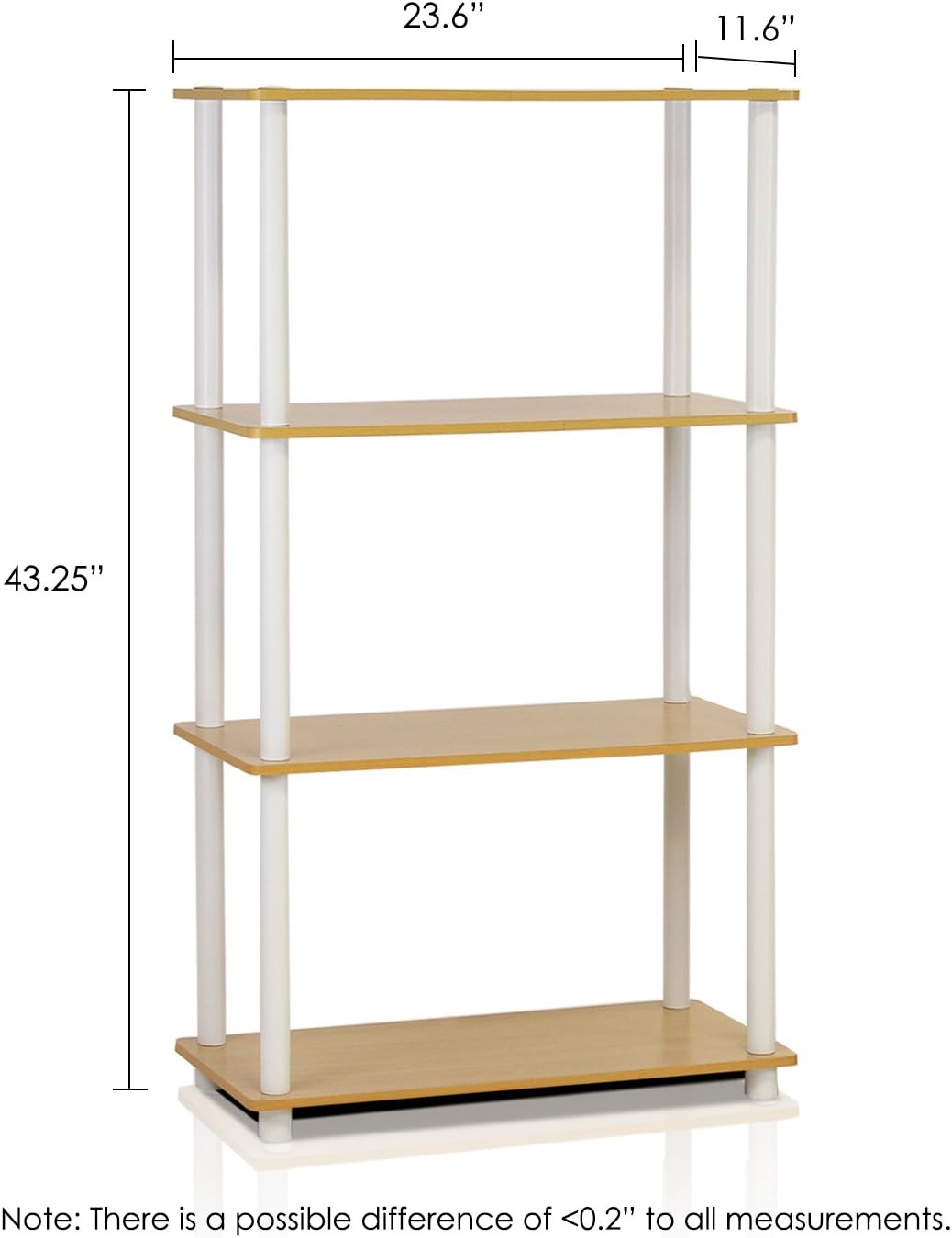 Estante Multipropósito 4 Niveles Furinno - Turn-N-Tube 99557BE