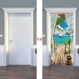 MUMOHO Mural de puerta 3D para puerta de oficina, decoración de interiores, dormitorio, sala de estar, baño, decoración de casa, 30.31 pulgadas 78.74 pulgadas
