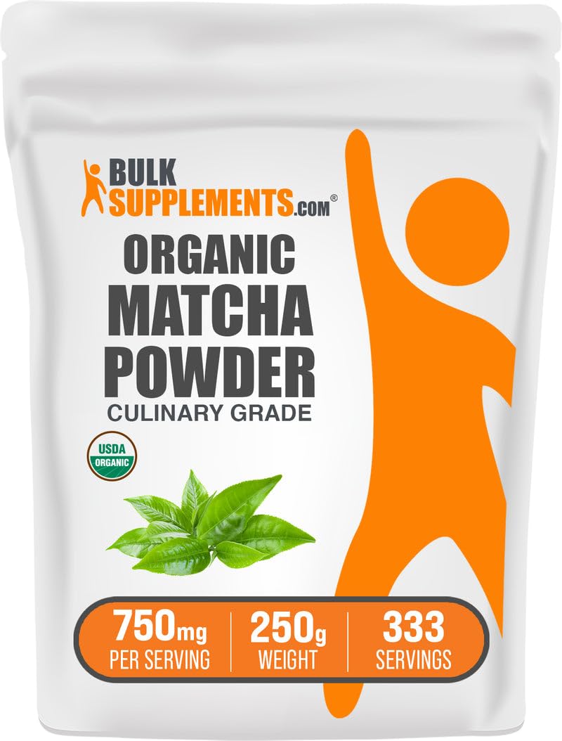 MatchaOrgánico en Polvo de BulkSupplements - 750mg por porción 250g