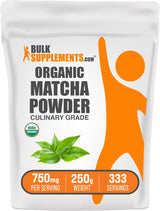 MatchaOrgánico en Polvo de BulkSupplements - 750mg por porción 250g