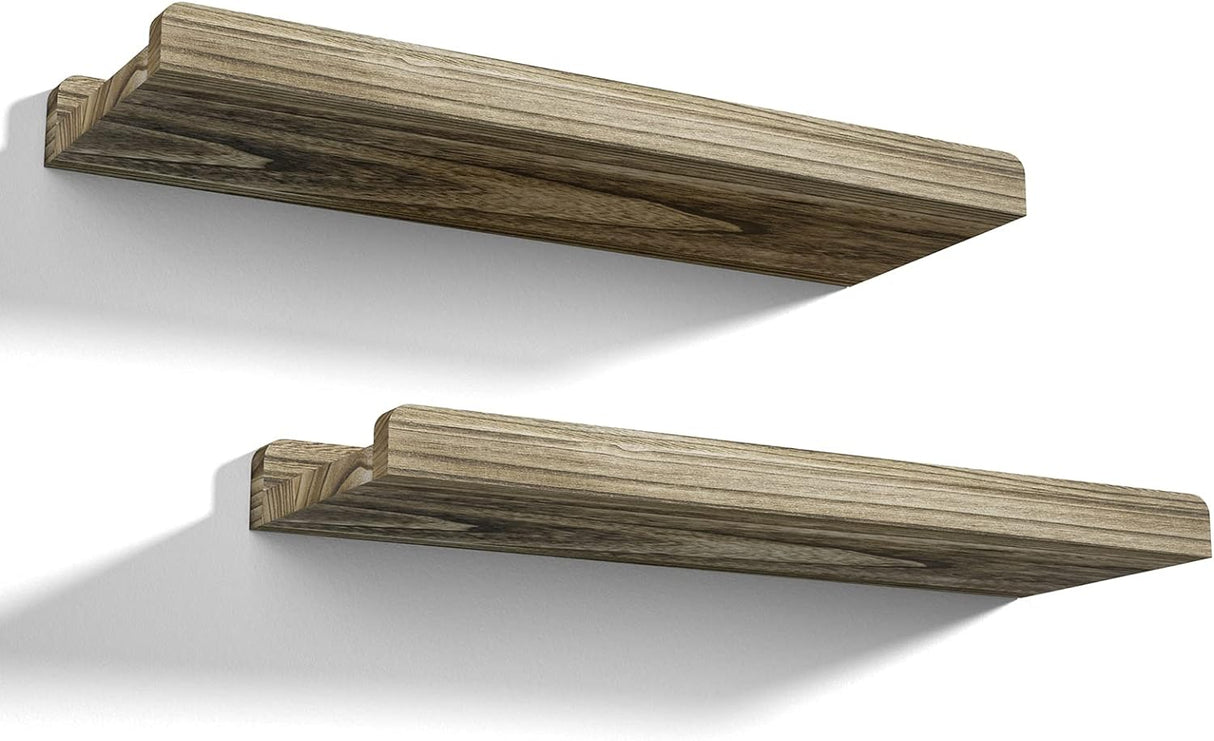 Estanterías Flotantes Love-KANKEI de Madera Rústica, 17 Inch
