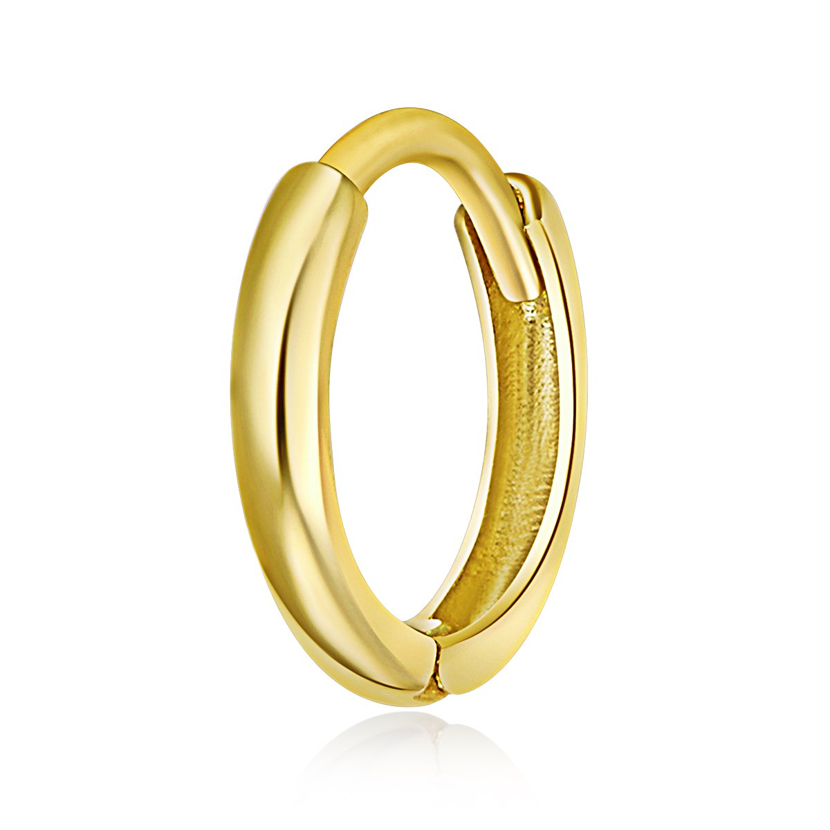 Pendientes de oro amarillo de 14 k de 1,5 mm de grosor 8x8mm