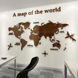 Stickers 3D Mapa del Mundo - Decoración Pared 180x100 cm