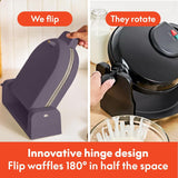 Waflera Flip-n-Store Bella, Cerámica Antiadherente, 1000W