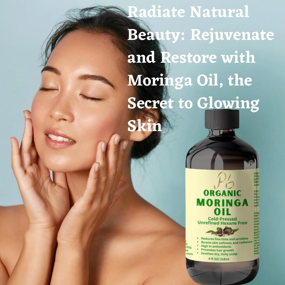 Aceite de Moringa Orgánico Prensado en Frío, Nutritivo y Antiedad