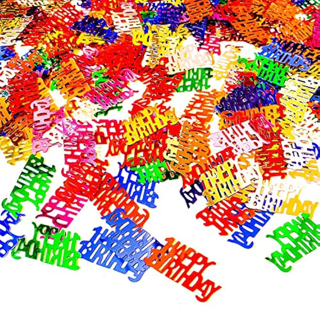 Confeti de cumpleaños metálico de papel de aluminio