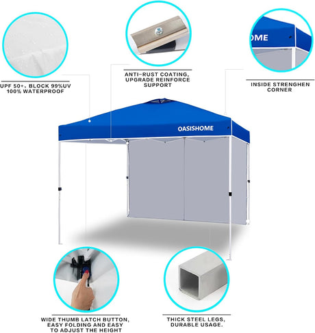 Tienda de campaña portátil para exteriores, 10 x 10 pies
