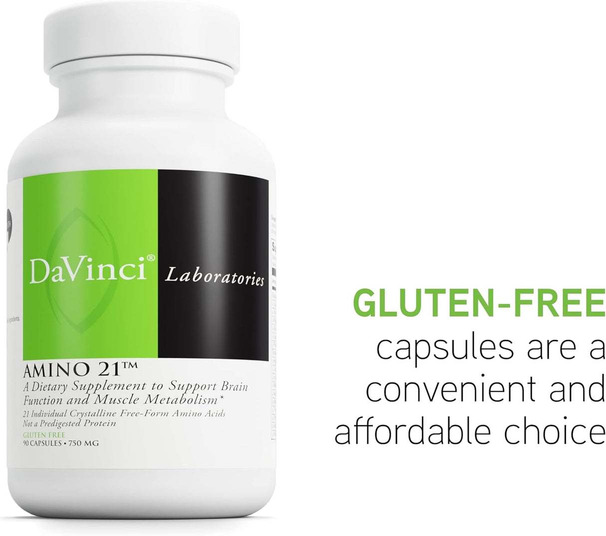 Aminoácidos Davinci Labs Amino 21 para cerebro y músculos