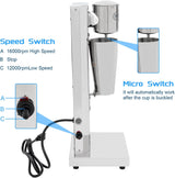 Mezclador de Leche Acero Inoxidable, 110v, 650ml, Modelo Único