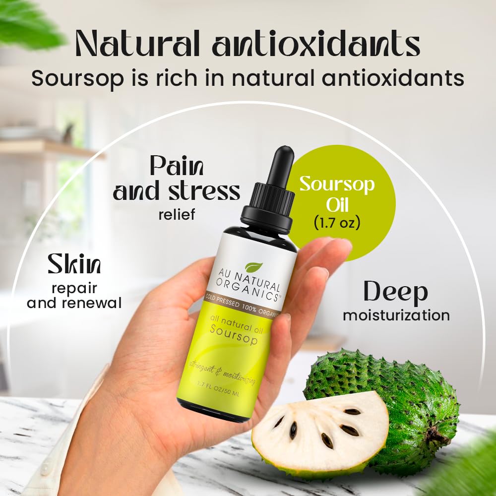 Aceite de Soursop Graviola 1.7 fl oz | Acne, Crecimiento Capilar