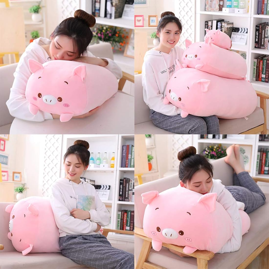 Peluche de Almohada rellena y súper suave para cama cerdo