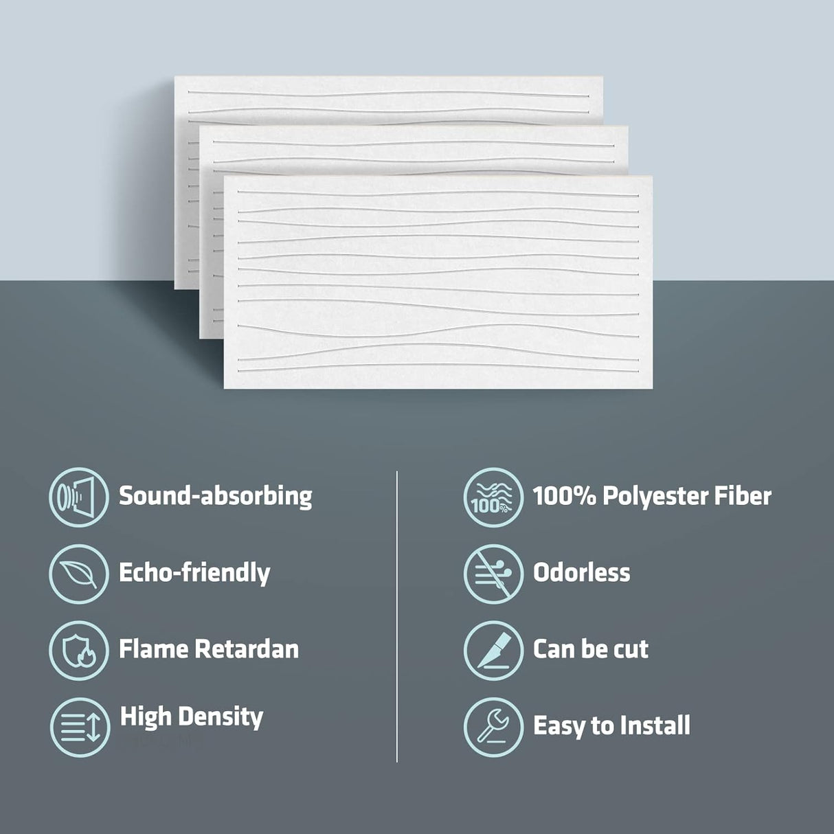 Paneles acústicos UMIACOUSTICS 3 PCS, absorción de sonido