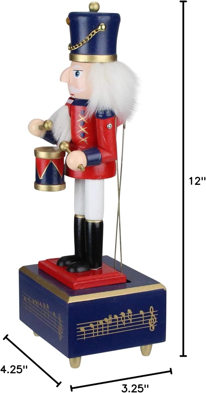 Figura Navideña Animada y Musical Nutcracker Drummer de Northlight