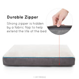 Brindle Soft Shredded Memory Foam-Cama para perro con funda
