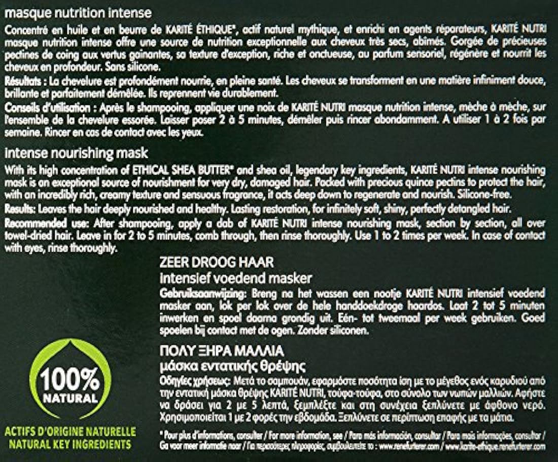 KARITE NUTRI Mascarilla nutritiva intensa, cabello dañado