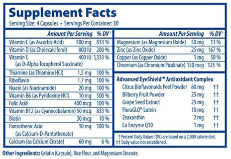 Doctor 's Advantage Productos macular Shield Areds 2 Plus Complete Multivitamin, 120 count