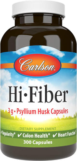 Cápsulas de Psyllium Husk, Carlson, 3 g, 300 cápsulas