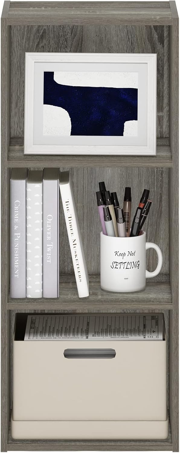 Estantería para libros, 3 niveles, modelo Luder