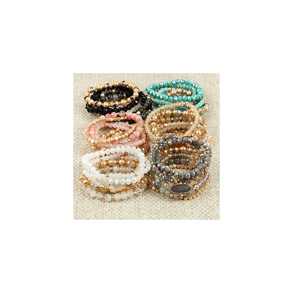 Pulseras y tobilleras de cuentas de acrílico estilo bohemio