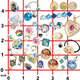 funshowcase molde de silicona para joyas cabujón, forma oval, gota, Corazón, Redondas, cuadrado, para arcilla polimérica, manualidades, resina epoxi, colgante aretes., Silicona, Aleatorio, S