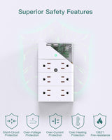 Protector contra sobretensiones con extensor de 12 tomas