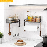 Soporte de Toallas de Papel con Estante para Cocina y Baño