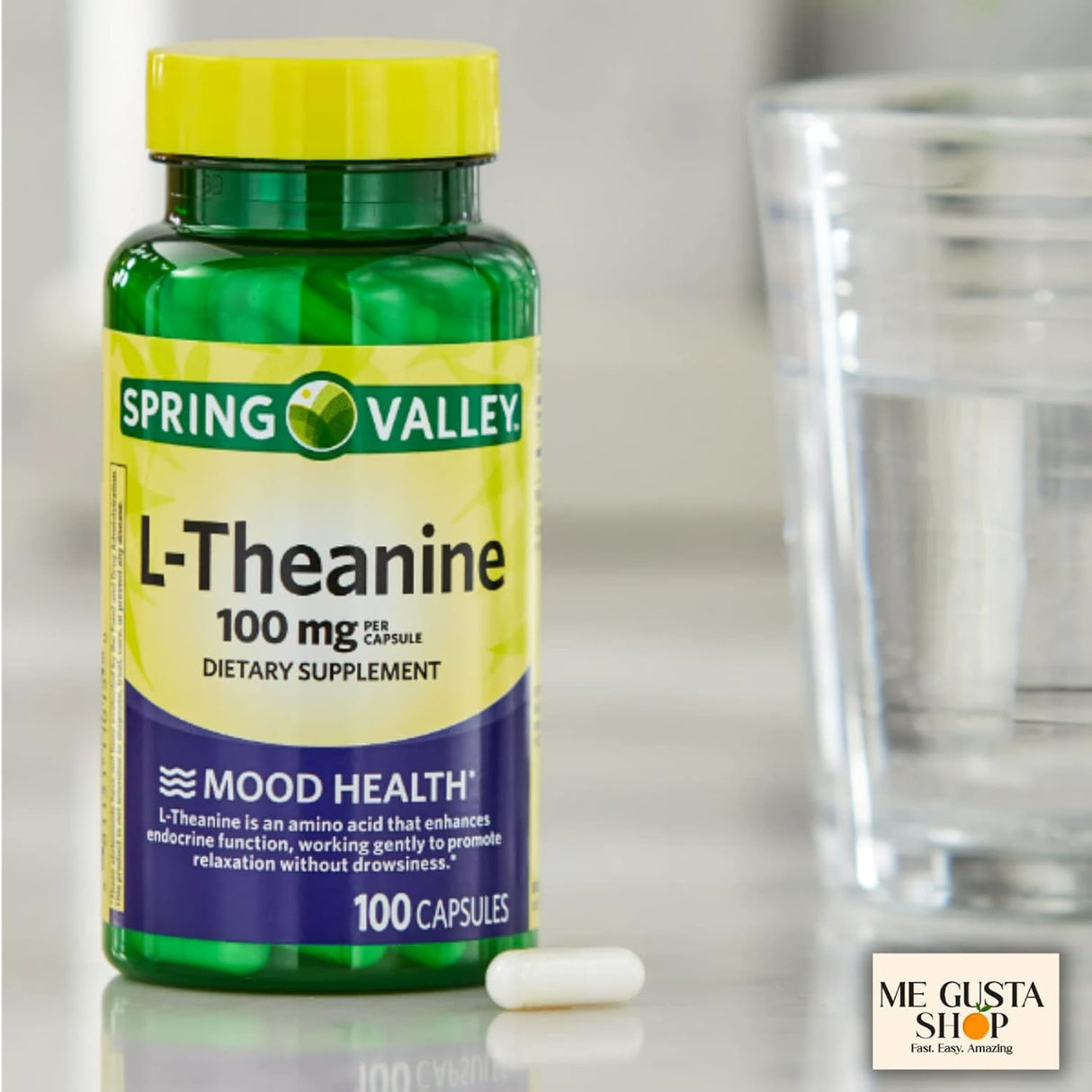 Suplemento L-Teanina Spring Valley 100 mg 100 unidades