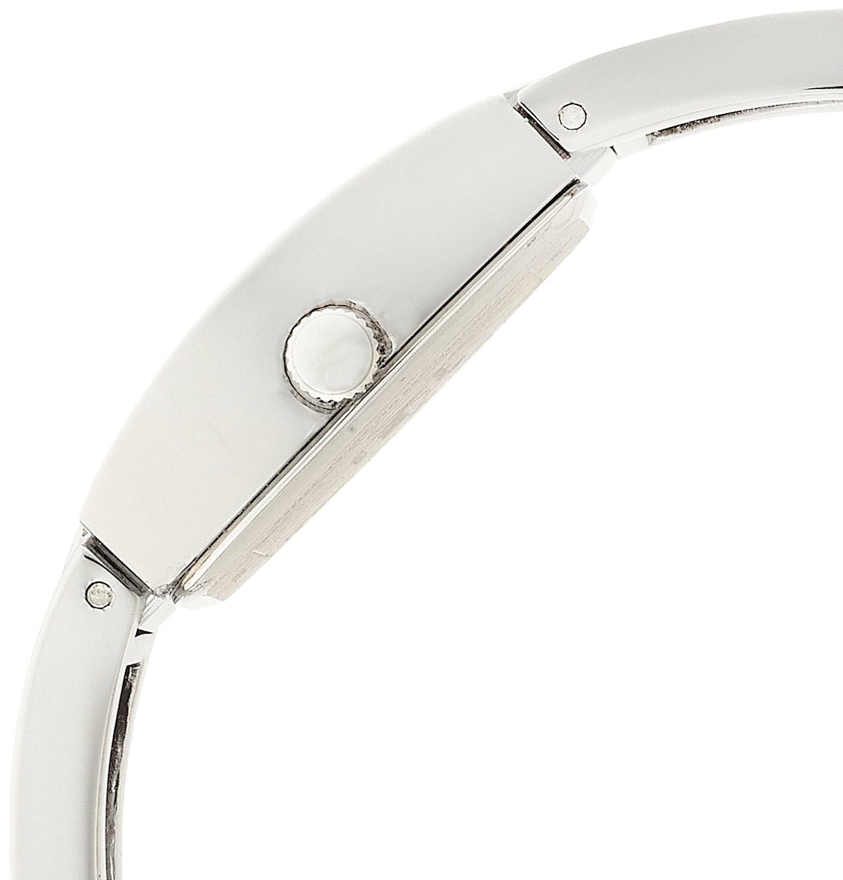 Reloj con brazalete en tono plateado con detalles de cristal