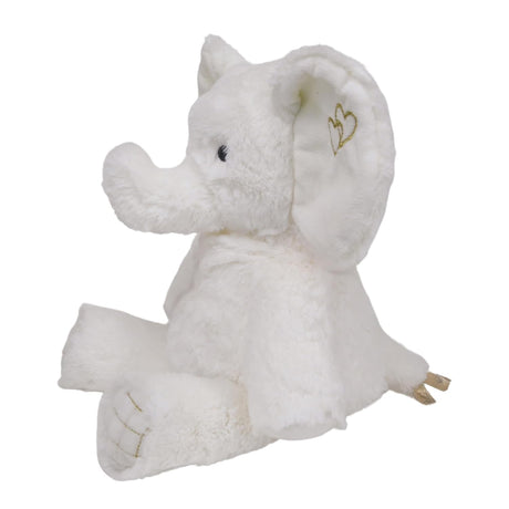 Lambs &amp; Ivy Signature Jamboree - Elefante de peluche, malvavisco, gris, dorado, blanco