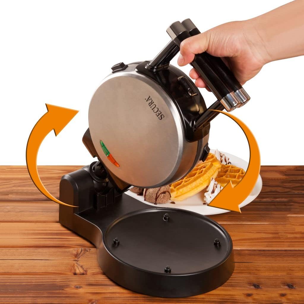 Waflera Secura 360 Rotativa Antiadherente con Placas Removibles