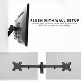 Soporte de Monitor Doble VIVO, Pared, Brazo Telescópico, MOUNT-TS38B