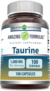 Suplemento de Taurina Amazing Formulas 1000 mg 100 Cápsulas