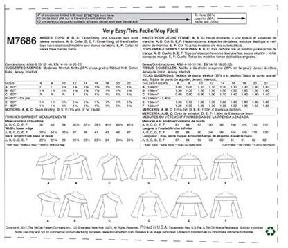 McCalls. m7686 tallas vestido sin patrones de costura para