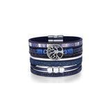 Pulseras y tobilleras inspiradoras de cuero del árbol
