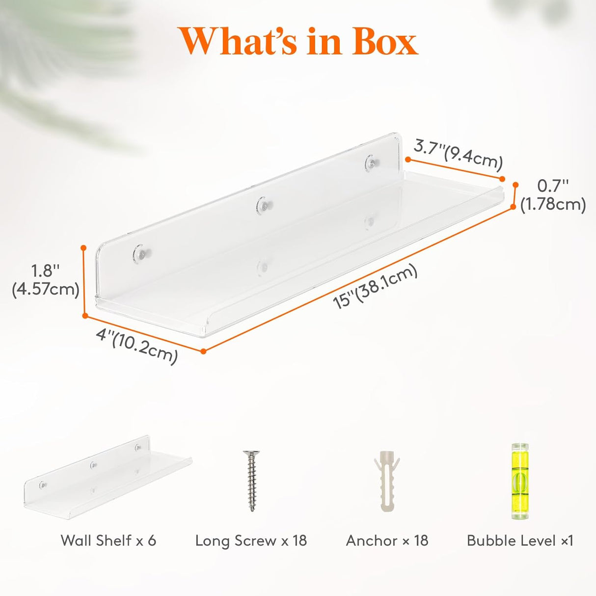 Estantes flotantes Lifewit, 6 pack 15 acrílico para decoración