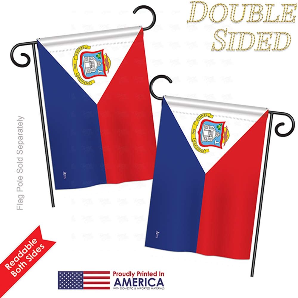 Americana Home &amp; Garden HG140223 - Banderas de San Martín de la Nacionalidad Mundial impresiones decorativas de casa vertical 28.0&nbsp;in x 40.0&nbsp;in, 13.0&nbsp;in, 18.0&nbsp;in, colección de bandera de doble cara impresa en Estados Unidos