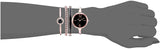Conjunto de reloj y brazalete con brazalete dorado rosa