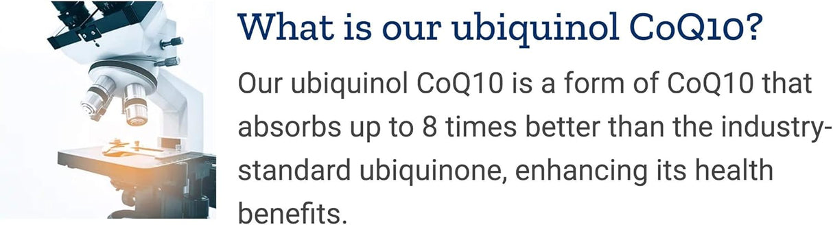 COQ10 Life Extension Super Ubiquinol 100mg Mitochondrial 90 cápsulas