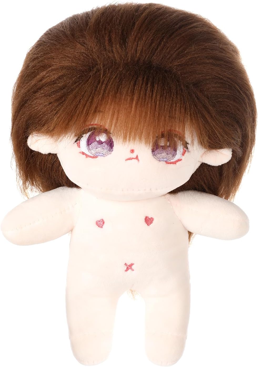 Muñeca de algodón suave Jiaotang, 20cm, ropa navideña, esqueleto