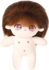 Muñeca de algodón suave Jiaotang, 20cm, ropa navideña, esqueleto
