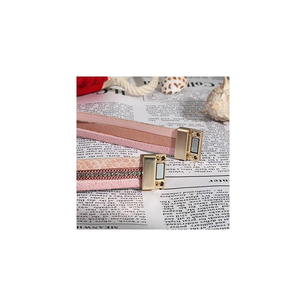 Pulseras y tobilleras en cuero de piel estilo bohemio