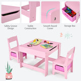 Juego de mesa y silla para niños de madera 3 en 1 para niños