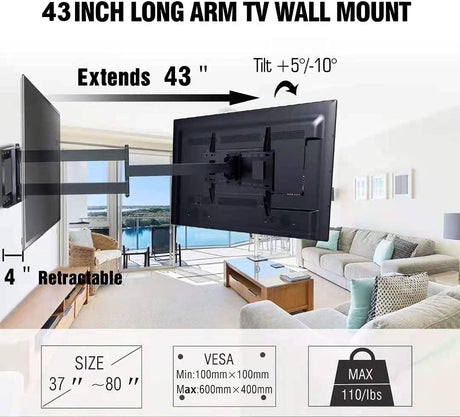 Soporte de TV Articulado FORGING MOUNT 42 para 37-80 TV