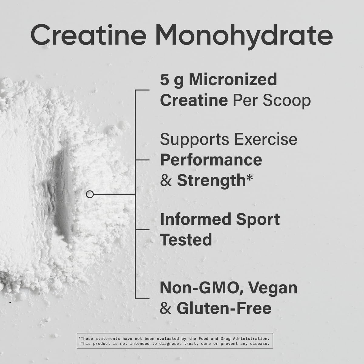 Creatina Monohidratada Sports Research - 5 g Micronizada, 10.58 oz