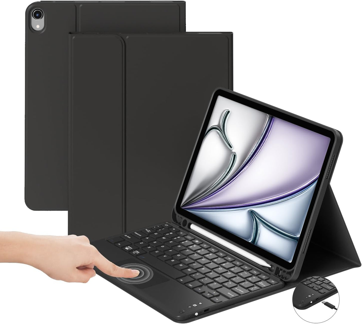 Funda Teclado Táctil para iPad Air 11 6ta Gen, Bluetooth, 2024