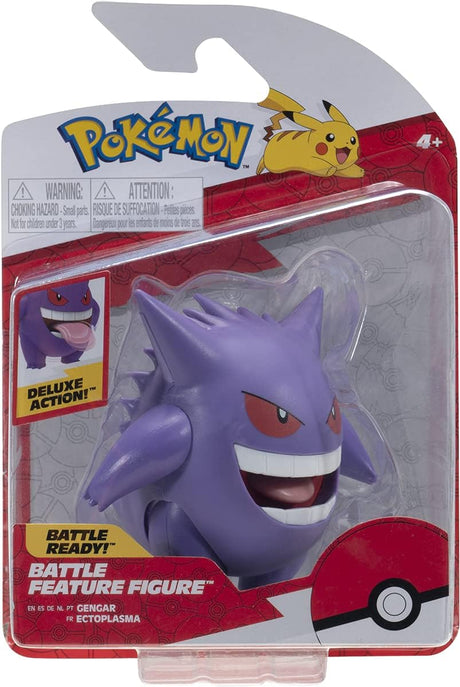 Figura de acción Deluxe Gengar de Pokémon con batalla incluida